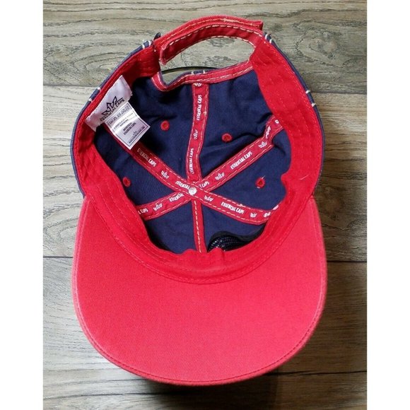 Catalina Island Essencial Caps 100% Cotton Adjustable Back Red Tan Blue - Picture 8 of 12